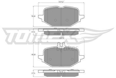 TOMEX Brakes TX 60-53 Číslo výrobce: 26526. EAN: 5901646609532.