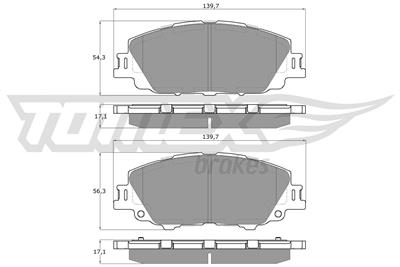 TOMEX Brakes TX 60-71 Číslo výrobce: 26217. EAN: 5901646609730.