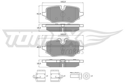 TOMEX Brakes TX 60-77 Číslo výrobce: 26687.