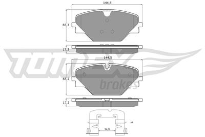 TOMEX Brakes TX 60-82 Číslo výrobce: 20278. EAN: 5901646609846.