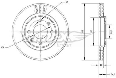 TOMEX Brakes TX 70-05 Číslo výrobce: 70-05. EAN: 5901646647121.