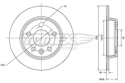 TOMEX Brakes TX 70-16 Číslo výrobce: 70-16. EAN: 5901646647237.