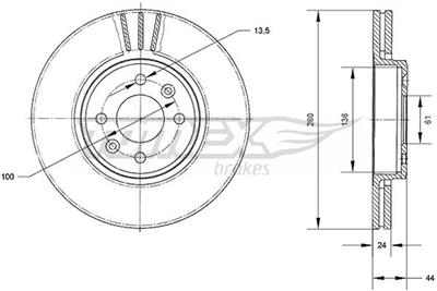 TOMEX Brakes TX 70-22 Číslo výrobce: 70-22. EAN: 5901646647299.