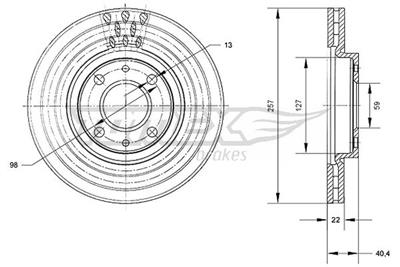 TOMEX Brakes TX 70-56 Číslo výrobce: 70-56. EAN: 5901646647633.