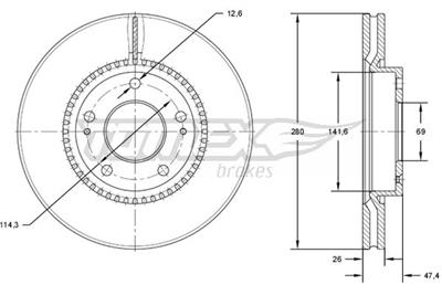 TOMEX Brakes TX 71-35 Číslo výrobce: 71-35. EAN: 5901646648425.