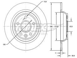 TOMEX Brakes TX 71-61