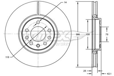 TOMEX Brakes TX 72-03 Číslo výrobce: 72-03. EAN: 5901646649101.