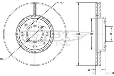 TOMEX Brakes TX 72-14 Číslo výrobce: 72-14. EAN: 5901646649217.