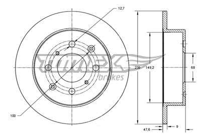 TOMEX Brakes TX 72-32 Číslo výrobce: 72-32. EAN: 5901646649392.