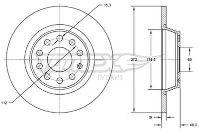 TOMEX Brakes TX 72-45 EAN: 5901646601055.