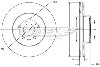 TOMEX Brakes TX 72-46 EAN: 5901646601062.