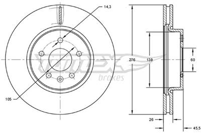 TOMEX Brakes TX 72-49 EAN: 5901646601093.