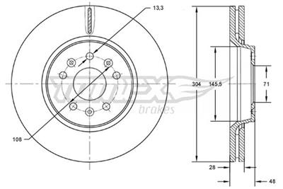 TOMEX Brakes TX 72-63 EAN: 5901646601239.