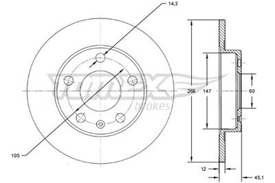 TOMEX Brakes TX 72-65 EAN: 5901646601253.