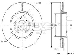 TOMEX Brakes TX 72-67