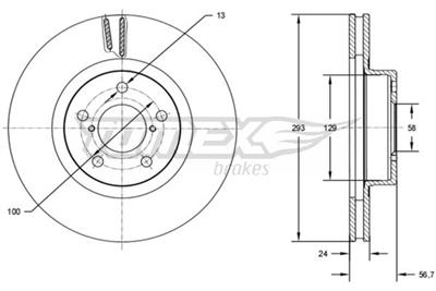 TOMEX Brakes TX 72-74 EAN: 5901646601345.