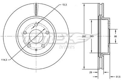 TOMEX Brakes TX 72-77 EAN: 5901646601376.