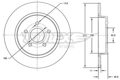 TOMEX Brakes TX 72-98 EAN: 5901646601581.