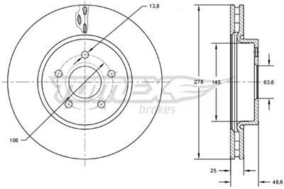TOMEX Brakes TX 73-02 EAN: 5901646601628.