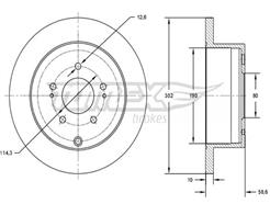 TOMEX Brakes TX 73-16