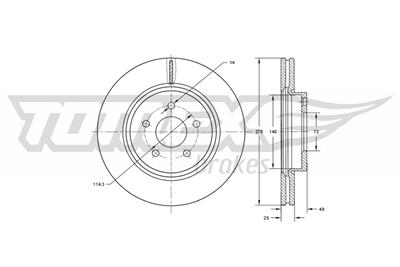 TOMEX Brakes TX 73-18 EAN: 5901646602434.