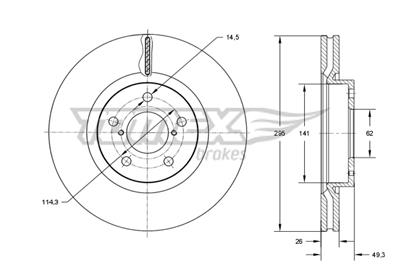 TOMEX Brakes TX 73-23 EAN: 5901646602465.
