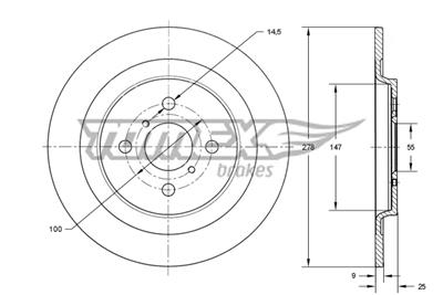 TOMEX Brakes TX 73-27 EAN: 5901646604230.