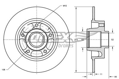 TOMEX Brakes TX 73-591 EAN: 5901646604414.