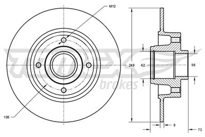 TOMEX Brakes TX 73-611 EAN: 5901646604438.