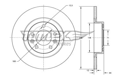 TOMEX Brakes TX 73-68 EAN: 5901646604476.