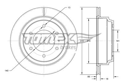 TOMEX Brakes TX 73-70 EAN: 5901646604483.