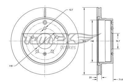 TOMEX Brakes TX 73-71 EAN: 5901646604490.