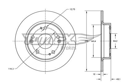 TOMEX Brakes TX 73-82 EAN: 5901646604544.