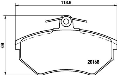 HELLA PAGID 8DB 355 017-891 Číslo výrobce: T5050. EAN: 4082300362206.