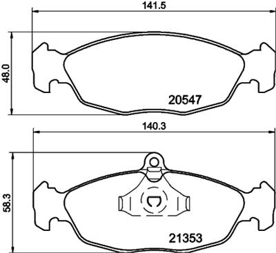 HELLA PAGID 8DB 355 007-531 Číslo výrobce: T1045. EAN: 4082300351842.