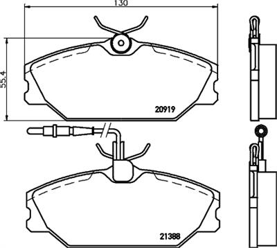 HELLA PAGID 8DB 355 019-181 Číslo výrobce: T9033. EAN: 4082300363494.