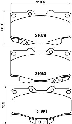 HELLA PAGID 8DB 355 016-401 Číslo výrobce: T3011. EAN: 4082300360714.