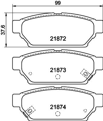 HELLA PAGID 8DB 355 016-701 Číslo výrobce: T3042. EAN: 4082300361018.