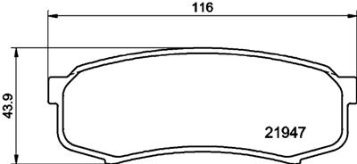 HELLA PAGID 8DB 355 016-831 Číslo výrobce: T3064. EAN: 4082300361148.