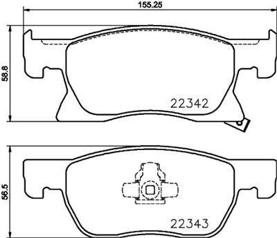 HELLA PAGID 8DB 355 024-771 Číslo výrobce: T2520. EAN: 4082300599664.
