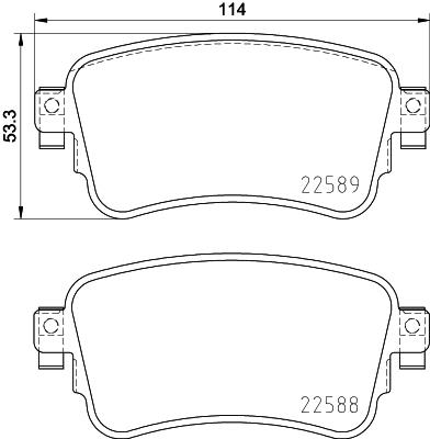 HELLA PAGID 8DB 355 037-681 Číslo výrobce: T2665. EAN: 4082300729603.
