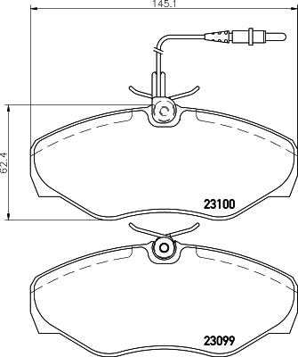 HELLA PAGID 8DB 355 018-501 Číslo výrobce: T5127. EAN: 4082300362817.