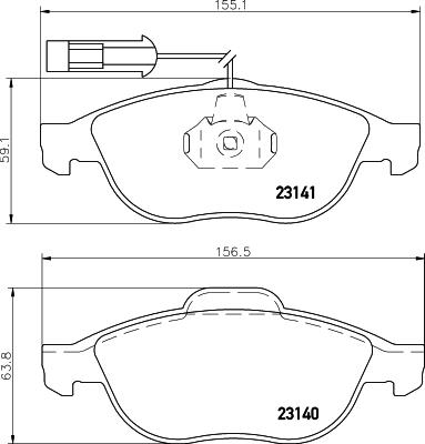 HELLA PAGID 8DB 355 008-421 Číslo výrobce: T1150. EAN: 4082300352733.