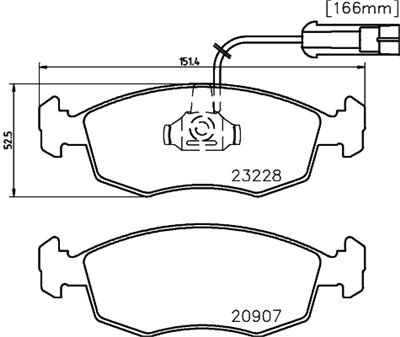 HELLA PAGID 8DB 355 008-521 Číslo výrobce: T1161. EAN: 4082300352832.