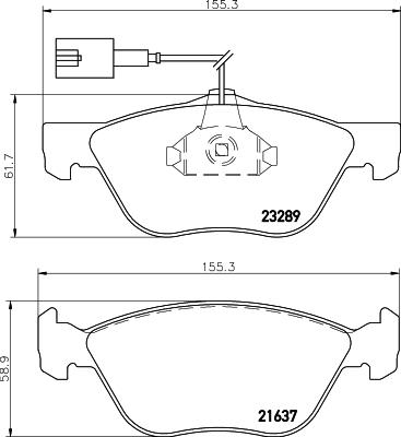HELLA PAGID 8DB 355 007-931 Číslo výrobce: T1099. EAN: 4082300352245.