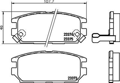 HELLA PAGID 8DB 355 009-291 Číslo výrobce: T1232. EAN: 4082300353600.