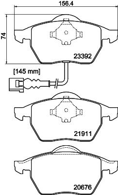 HELLA PAGID 8DB 355 008-471 Číslo výrobce: T1154. EAN: 4082300352788.