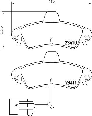 HELLA PAGID 8DB 355 012-201 Číslo výrobce: T1537. EAN: 4082300356519.