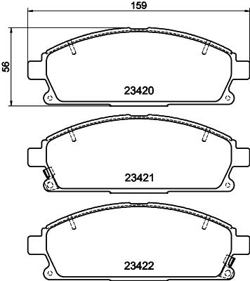 HELLA PAGID 8DB 355 009-661 Číslo výrobce: T1273. EAN: 4082300353976.