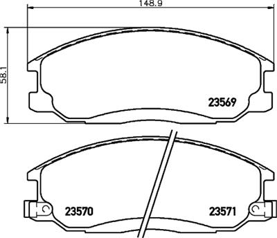 HELLA PAGID 8DB 355 009-991 Číslo výrobce: T1307. EAN: 4082300354300.